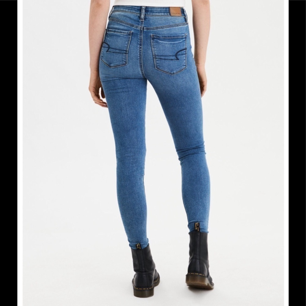 AE Super Stretch Skinny Jegging Light Wash 7/18​​​​​​​​​ - Picture 2 of 8